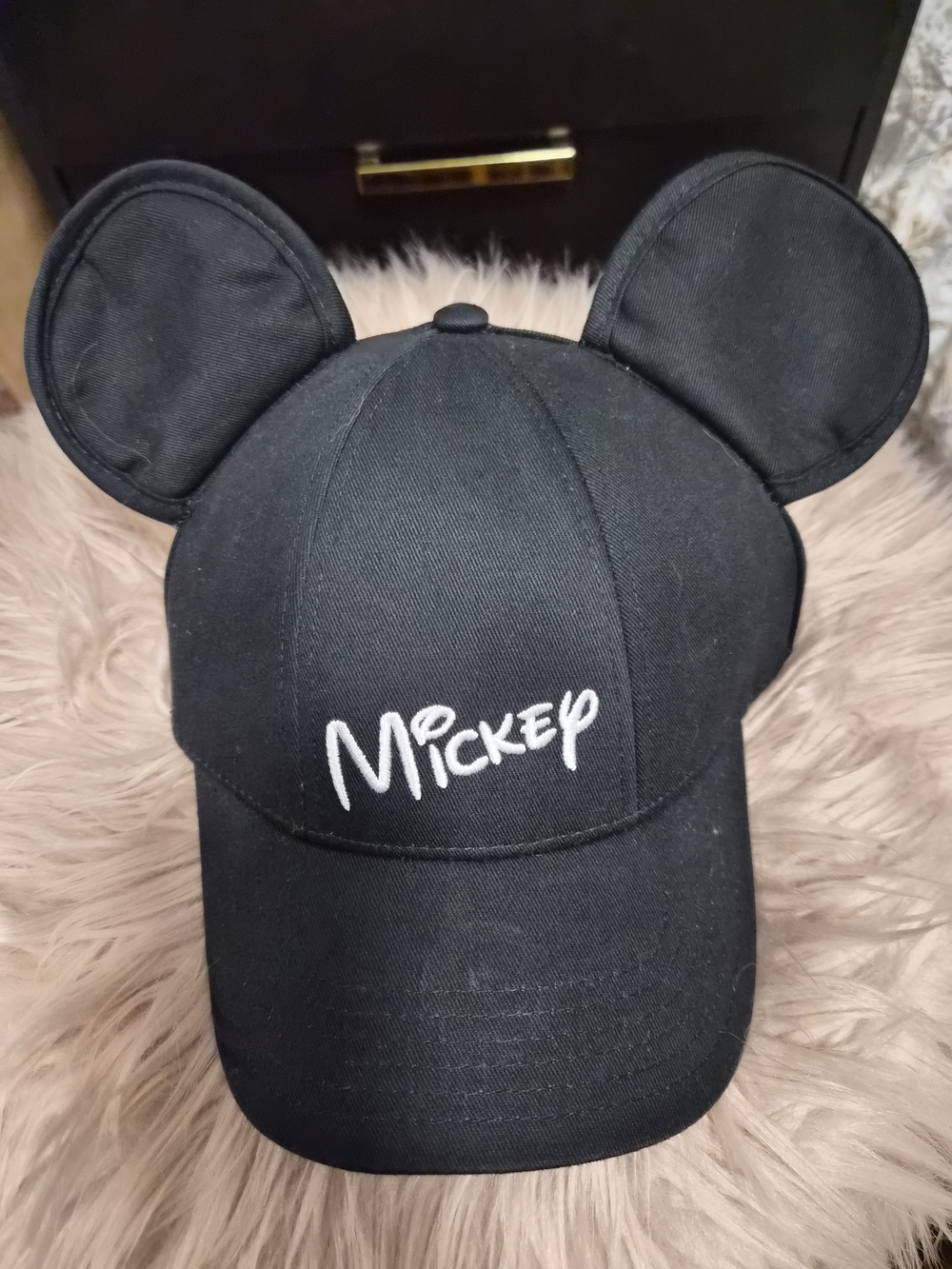 Disney Black Mickey Ear Baseball Hat